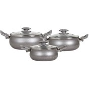 Resim Mehtap Granit Güveç 6 Parça Tencere Seti - 16 cm + 18 cm + 20 cm 