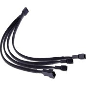 Resim AoGo 4 Pin Fan Kontrol Kablosu 4p Dişi 3+3+3+4p Erkek 4pinli Fan Uzatma Fan Çoklayıcı 