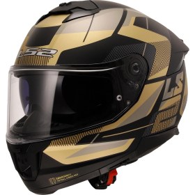 Resim LS2 STREAM 2 ROAD MAT SİYAH-GOLD-GRİ KASK 