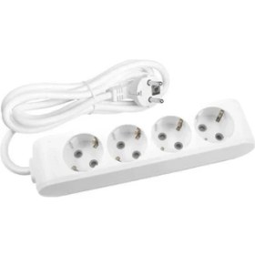 Resim Viko Multi Let (4'lü) Dörtlü Priz Topraklı Çocuk Korumalı Kablolu 1 (Bir) Metre 