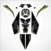 Resim Redline Grafik Cf Moto 250 Sr Full Sticker Pad Set Siyah-neon Sarı 