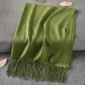 Resim Kadınlar için Şık Düz Renk Püskül Eşarp - Yumuşak Polyester Sıcak Şal, Günlük Kullanım & Noel Hediyeleri İçin Mükemmel, Saç Eşarpi, Kış Aksesuarı, Basit Tasarım, Elde Yıkanabilir, Şık Aksesuar, Kadın Modası 