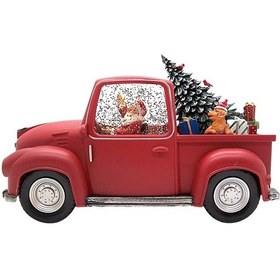 Resim Hediye Dağıtan Noel Baba Ve Köpeği Işıklı Ve Müzikli Kar Küresi 