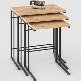 Resim Zigon Sehpa Solo Krem Atlantik Çam 