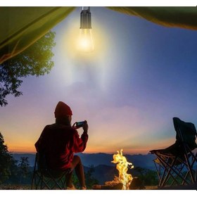 Resim Taşınabilir Şarjlı Led Kamp Lambası Kırılmaz Aydınlatma Fener Tipi Su Geçirmez Lamba Siyah 