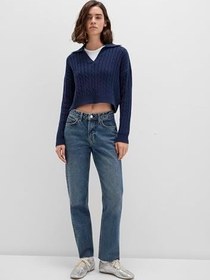 Resim New York Classic Denim Puslu Koyu Mavi Jean Pantolon 101441-88581 