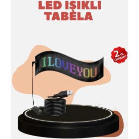 Resim Shopwave Kayan Yazı Destekli Rgb LED Reklam Paneli USB ile Kolay Kurulumlu 