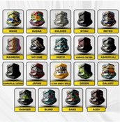 Resim Bandana Buff 10 Adet Karşık Model Kartlıklı 