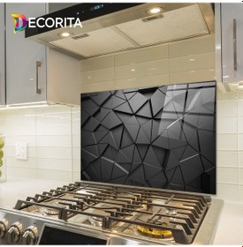 Resim Decorita Antrasit Kristal | Cam Ocak Arkası Koruyucu |49,5cmx76cm 
