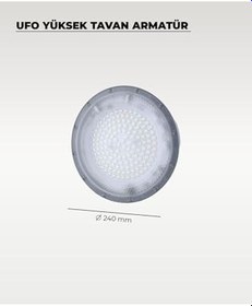Resim Yüksek Tavan Ufo Armatür 100W - 4000K Gün Işığı 