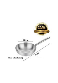 Resim Cvs Dn 20042 Ametıst 28cm Paslanmaz Wok Tava gri 