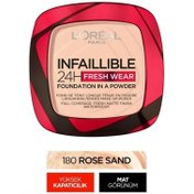 Resim Loreal Paris Infaillible 24h Fresh Wear Pudra Fondöten 180 Rose Sand 
