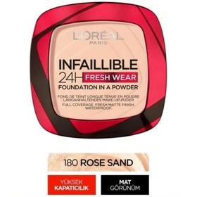 Resim Loreal Paris Infaillible 24h Fresh Wear Pudra Fondöten 180 Rose Sand 