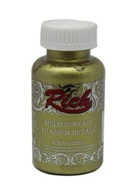Resim Rich Multi Surface Titanium Metalik Boya 200 Cc. 2518 Beyaz Altın 