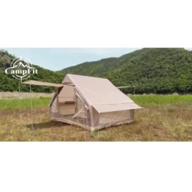 Resim Campfit Şişme Çadır – 300×210×190 cm 6m2 4-5 Kişilik Şişme Çadır Pompalı 
