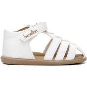 Resim Benetton Bn-1251 Bebe Erkek Çocuk Sandalet Beyaz Beyaz 