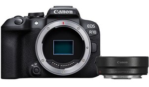 Resim EOS R10 Body + EF-EOS R Mount Adaptör Aynasız Fotoğraf Makinesi ( Eurasia Garantili) Canon