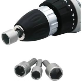 Resim Manyetik Mıknatıslı 5 6 7 8 9 10 11 12 13 mm Somun Civata Adaptör Seti Crv Metal Matkap Uyumlu Uç 