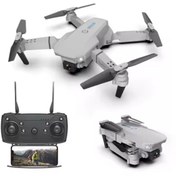 Resim qasul E88 Drone 4k Hd Çift Kameralı Drone App Kontrol Wifi Li Katlanabilir Quatcopter 