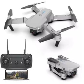 Resim qasul E88 Drone 4k Hd Çift Kameralı Drone App Kontrol Wifi Li Katlanabilir Quatcopter 
