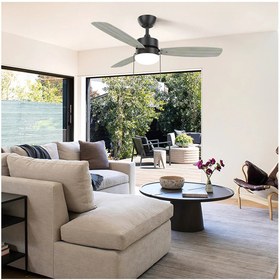 Resim Altınkayaticaret GRİ 3 KANATLI KENDİNDEN LEDLİ 111 CM ÇAP 55 WATT TAVAN VANTİLATÖRÜ 