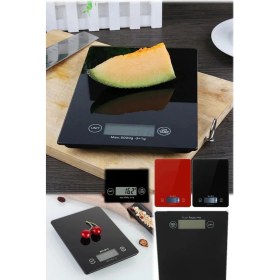 Resim Gültekin Dijital Mutfak Tartısı - 5 kg Kapasite, 1 Gram Hassasiyet, Şık Siyah Cam Tasarım 