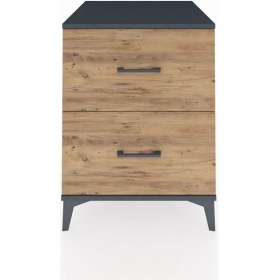 Resim Kronos Komodin 2 Çekmeceli 60X59X80 Antrasit-Çam 