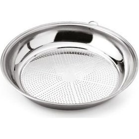 Resim Krom Paslanmaz Süzgeç Süzek Kevgir 28 CM Çap 