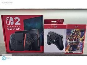 Resim Nintendo Switch 2 + Street Fighter 6 + Pro Controller + TAKAS !! 