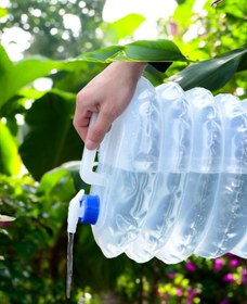 Resim CocoVia Akordiyonlu Katlanabilir Musluklu 10 Litre Su Bidonu | Piknik Kamp Seyahat Dağcılık Sahil Bidonu 