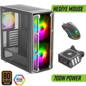 Resim Green Griffin G6 Argb Gaming Bilgisayar Kasası (2×200MM + 1×120MM Fan, Type-C, Kumandalı) – 700W 80+ Bronze Psu Dahil 
