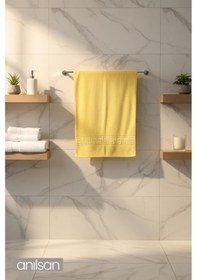 Resim Sarı Greek El Havlusu - 50x90 Cm, 225 Gr, %100 Pamuk, Spa Ve Otel Havlusu, Günlük Kullanıma Uygun Sarı 