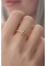 Resim Gold Renk Halat Düğüm Model Kadın Yüzük - Tj-byk2416 Diğer 