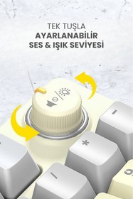 Resim WASHA SPRANGE MK-12 Rainbow Q Klavye RGB Oyuncu Klavyesi Gaming Klavye Işıklı Kablolu Klavye 