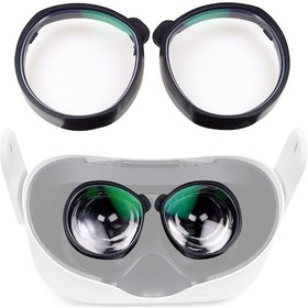 Resim Qısyker 1 Çift Vr Gözlük Miyopi Lens Oculus Quest 2 İçin, 0-500 Derece Miyopi/50-200 Derece Astigmatizma/1.56 Lens 
