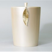 Resim Leaf Çöp Kovası İnci Altın İnci 