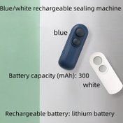 Resim 2-in-1 USB Şarj Edilebilir Mini Atıştırmalık Çantası Kapakları ve Kesiciler - Taze Kalite için Taşınabilir Gıda Saklama Çözümü, Mavi/Beyaz, Pil, Patates Çip ve Plastik Çantalar için İdeal, Atıştırmalık Saklama Çözümü | Kompakt Kapak | Dayanıklı Plastik Kesici 