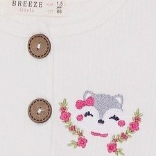 Resim Breeze Kız Çocuk Uzun Kollu Elbise Tilkicik Nakışlı 1.5-5 Yaş, Ekru-ekru Ekru 