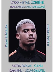 Resim Metal Baskı - Mario Lemina, Sarı Kırmızı, Lems Jr. Dekoratif Tablo 