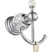Resim Lüks Kristal Gümüş Banyo Aksesuarları Seti Krom Cilalı Pirinç Banyo Donanım Seti Duvara Monte Banyo Ürünleri Banheiro | Banyo Donanım Setleri (Yurt Dışından) 