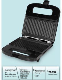 Resim Goldmaster Tostini 750 W Isınmaya Dayanıklı Mini Tost Makinesi 