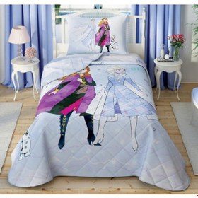 Resim Taç Disney Frozen 2 Together Tek Kişilik Pamuk Yatak Örtüsü Lisan (526949287) 