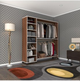 Resim Kenzlife giysi dolabı abdurrahman 180*180*40 cvz gardırop tekerlekli 