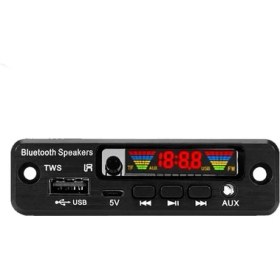 Resim Kaneed 2 Adet Tws Kablosuz Mp3 Kod Çözücü Kurulu Siyah (Yurt Dışından) 