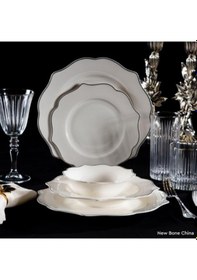 Resim Massimo Verona Platin 24 Parça Yemek Takımı Platin 
