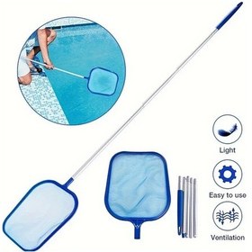 Resim Elmpaly Hafif Taşınabilir Havuz Yaprak Filesi 18.9-48.03 Inç Teleskopik Çubuk 