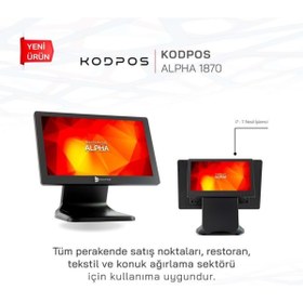 Resim KODPOS Alpha 1870 18.5 Dokunmatik Pos İ7 7.Nesil 16gb Ram 256Gb ssd 