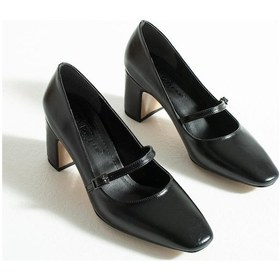 Resim Kadın Bantlı Topuklu Ayakkabı Siena - Siyah Siyah 