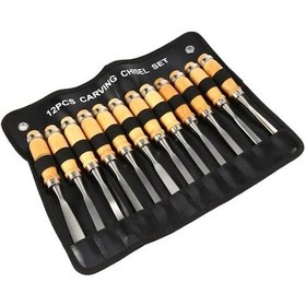 Resim Topshop Th14240 Ahşap Ağaç Oymacı Takımı Iskarpela Seti 12 li 