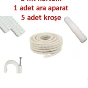 Resim TOPALAKTİCARET Klima Su Tahliye Drenaj Hortumu 5/8- 3 Metre Ek Birleştirme Parça 